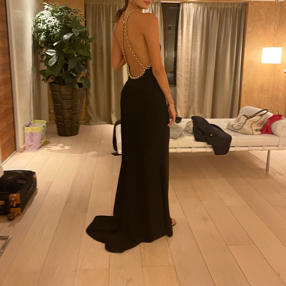 Elie Saab black long dress size 4 used once